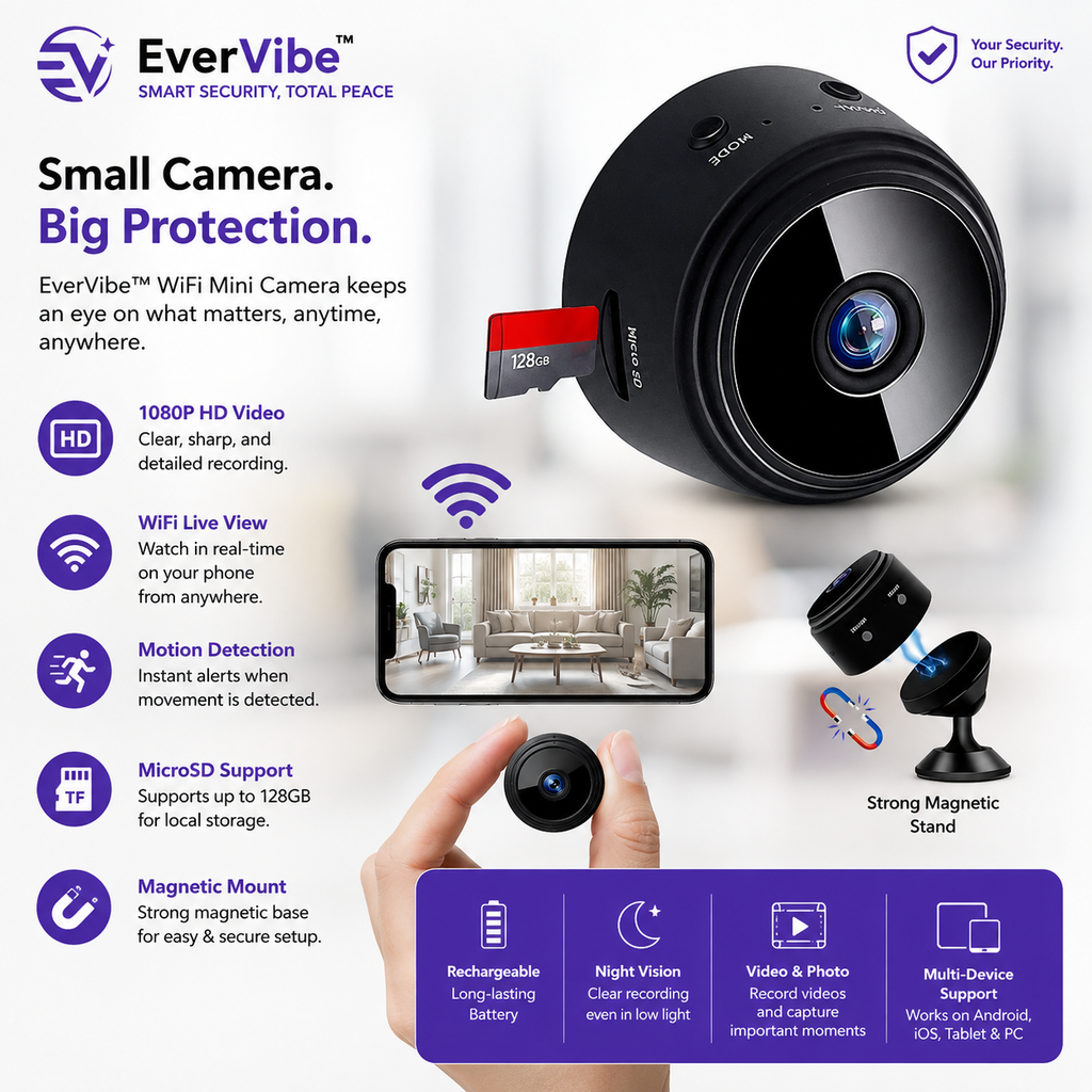 EverVibe™ MiniGuard WiFi Camera