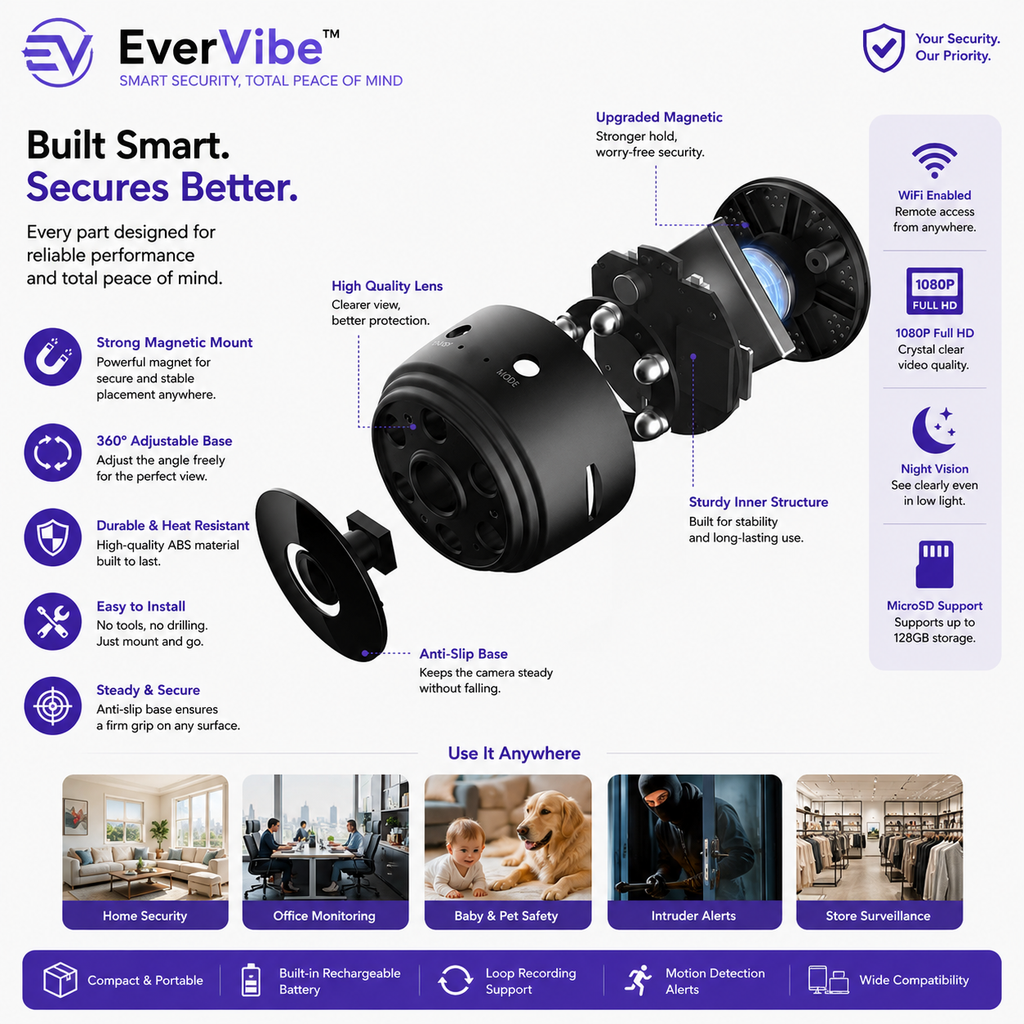 EverVibe™ MiniGuard WiFi Camera