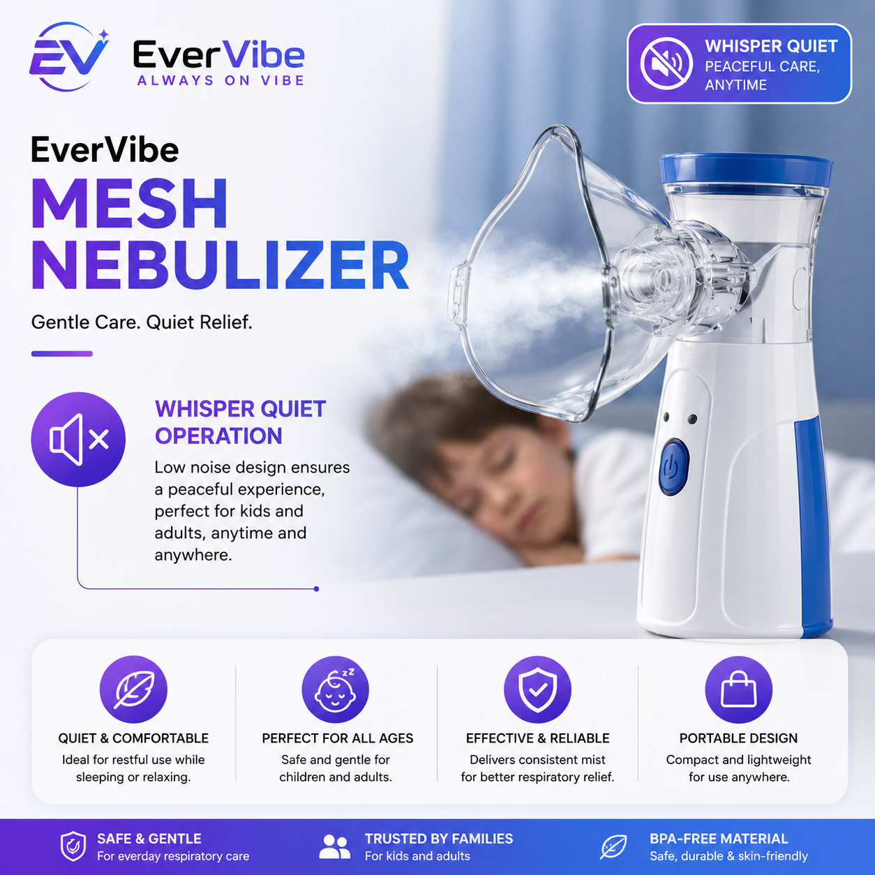 EverVibe™ BreatheEase Nebulizer
