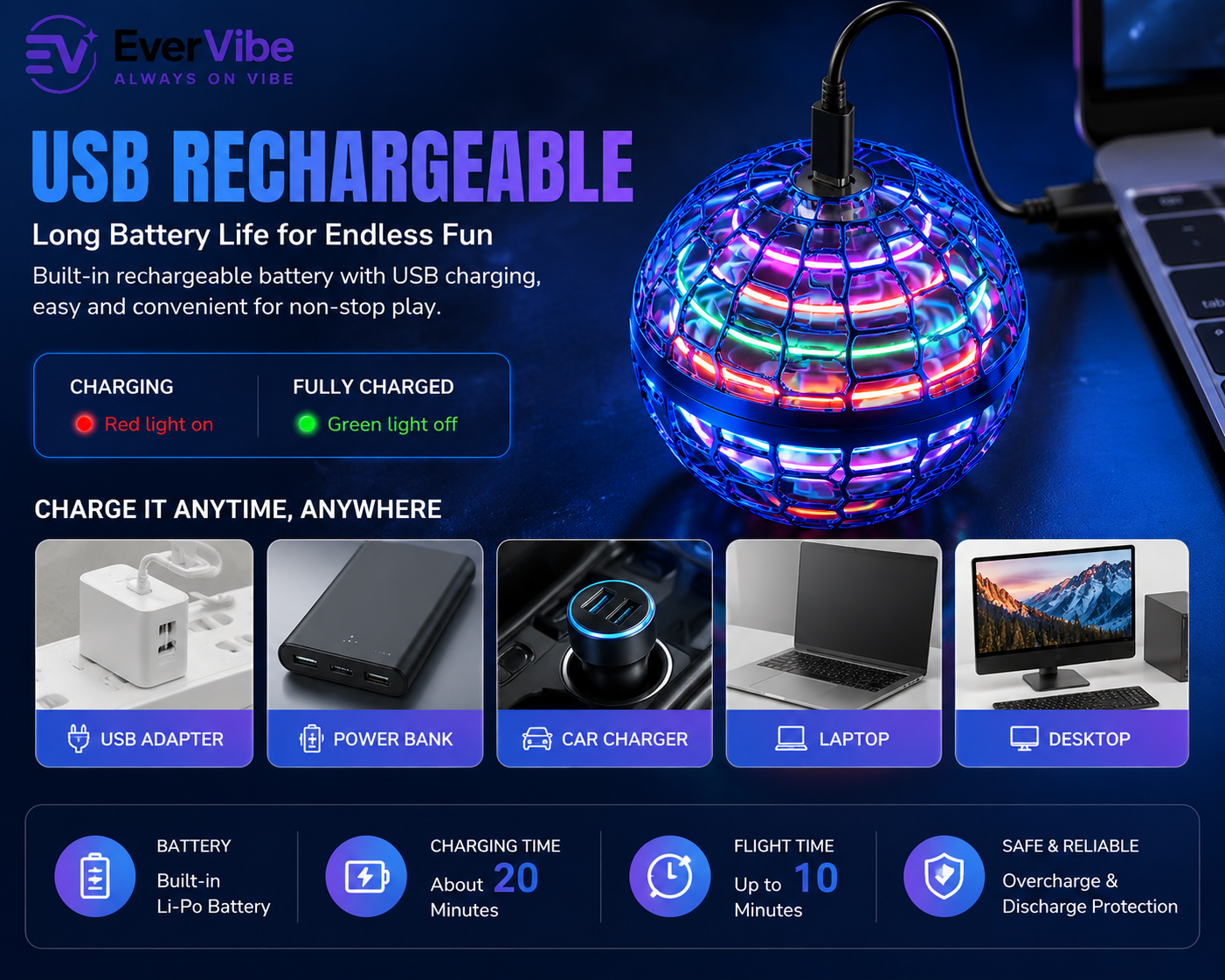 EverVibe™ Cosmic Fly Ball